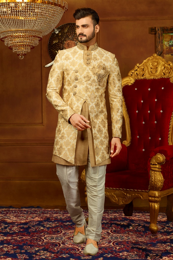 JAQURD Silk Brocade Indo Western