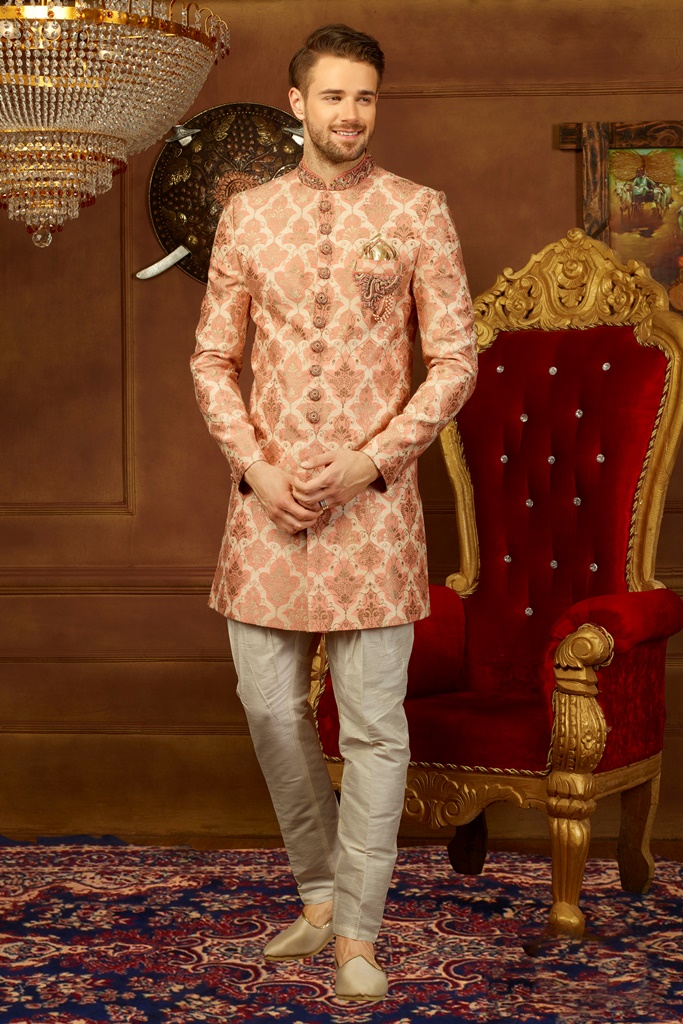 JAQURD Silk Brocade Indo Western