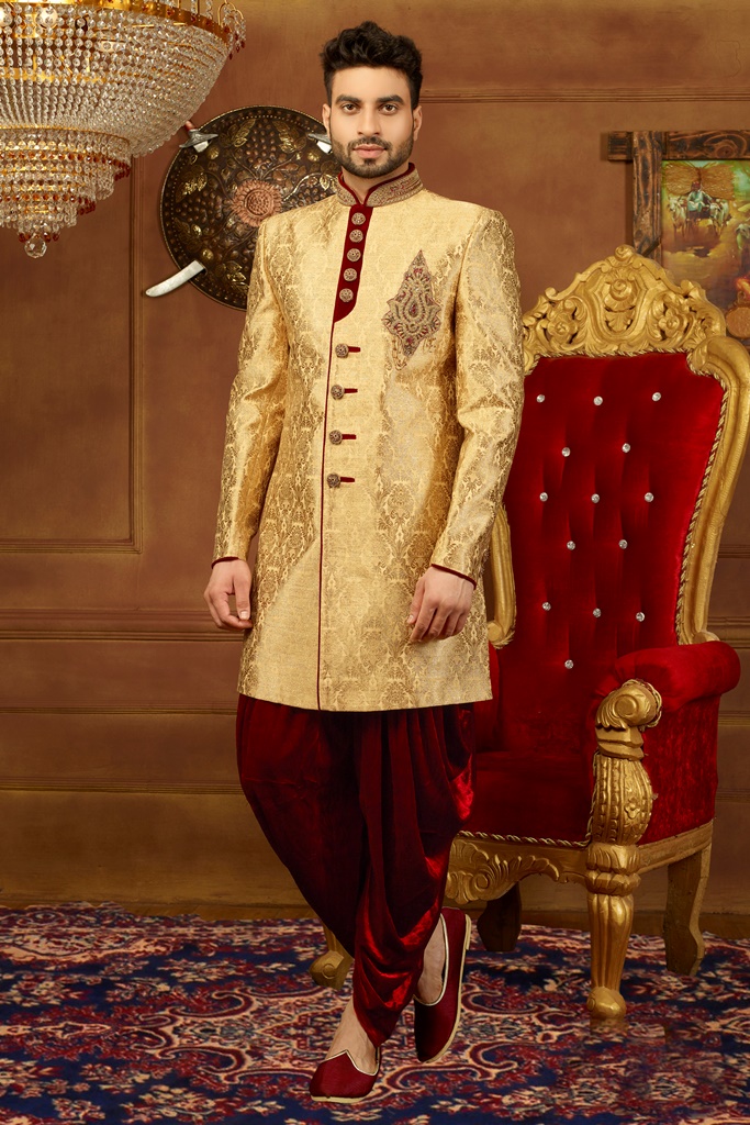 JAQURD Silk Brocade Indo Western