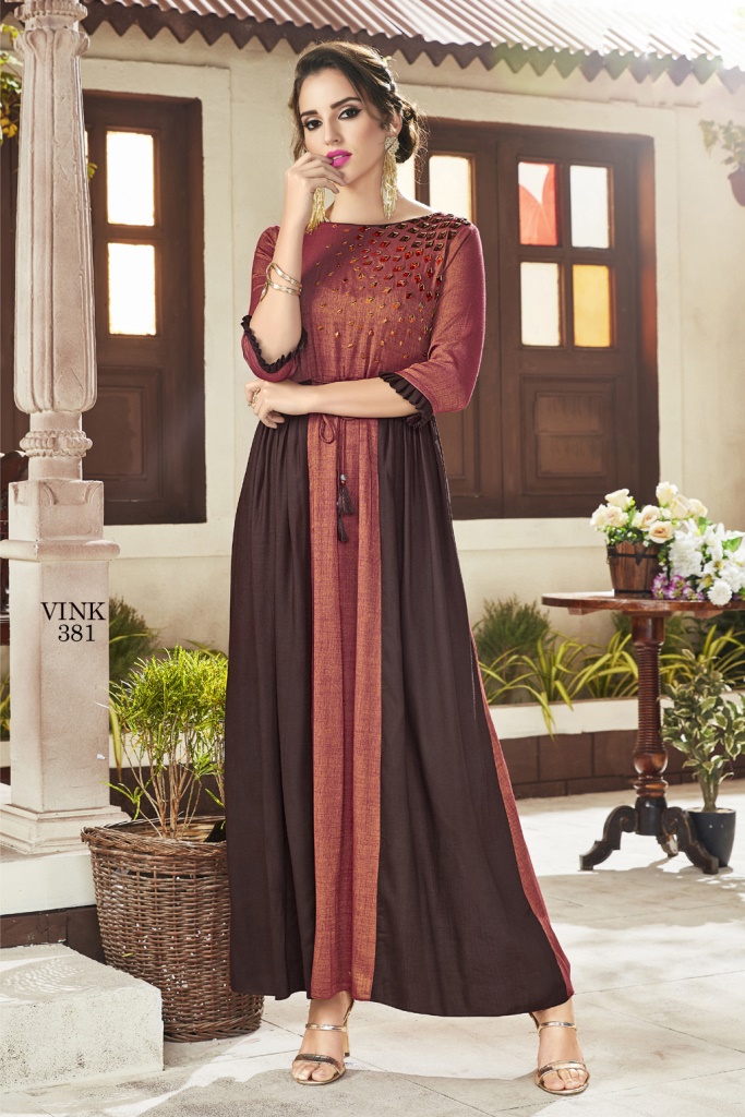 Two Tone Viscose Handloom Kurti