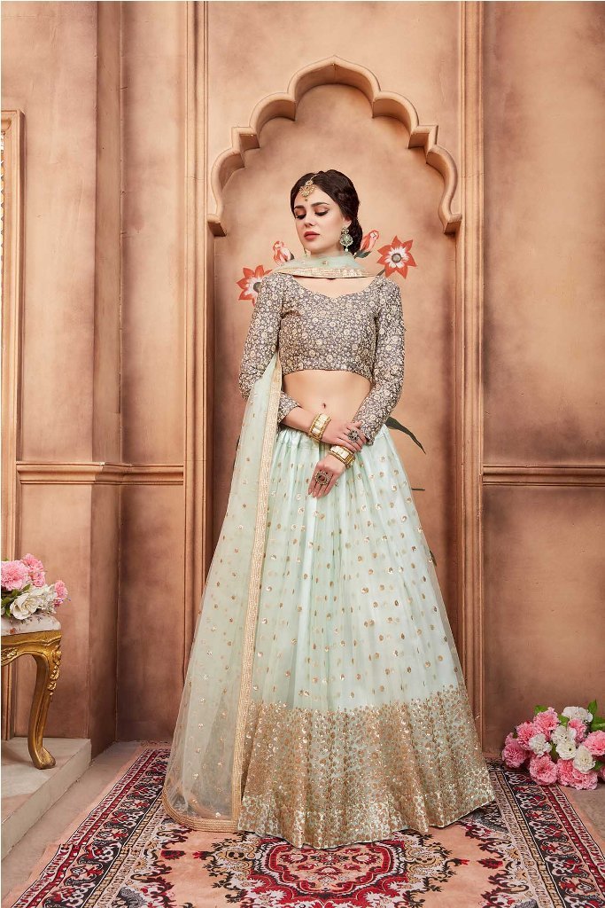 Go With The Lovely Shades With This Heavy Designer Lehenga Choli