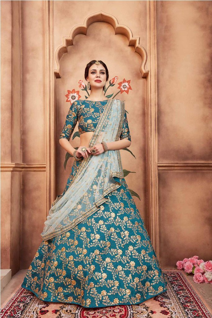 Go With The Lovely Shades With This Heavy Designer Lehenga Choli