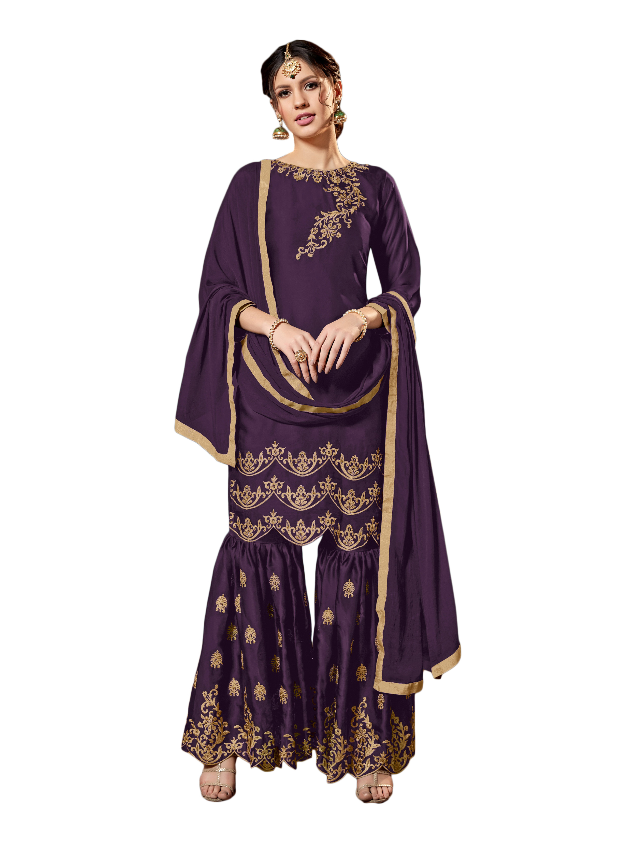 Upcoming Festive And Wedding Season With This Heavy Designer Sharara Suit