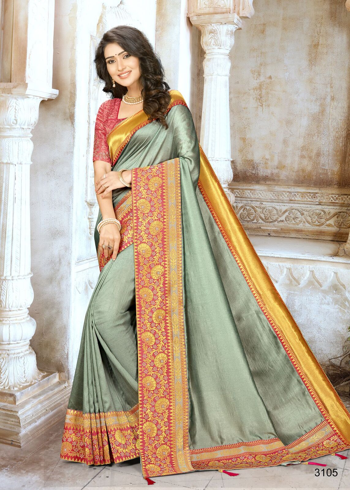 Unique Patterned Designer Saree