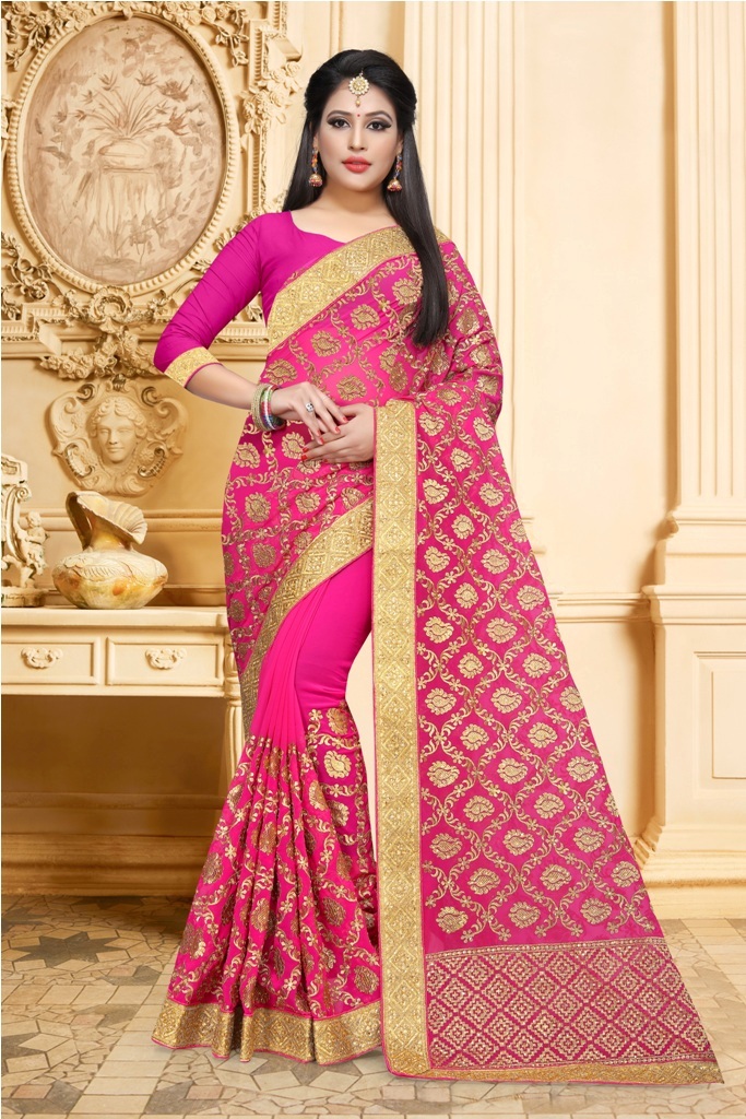 Adorn The Pretty Angelic Look Wearing This Designer Saree