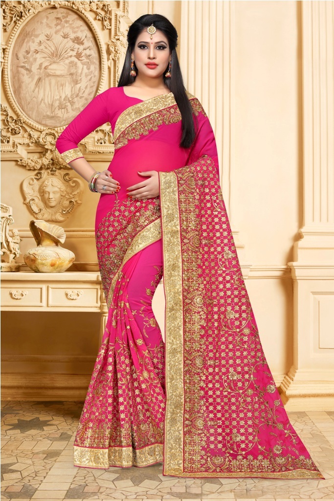 Adorn The Pretty Angelic Look Wearing This Designer Saree