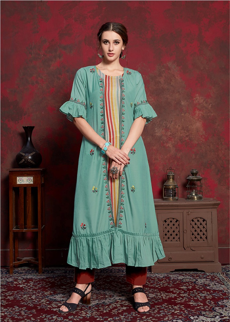 Here Is A Beautiful Jacket Patterned Designer Readymade Kurti