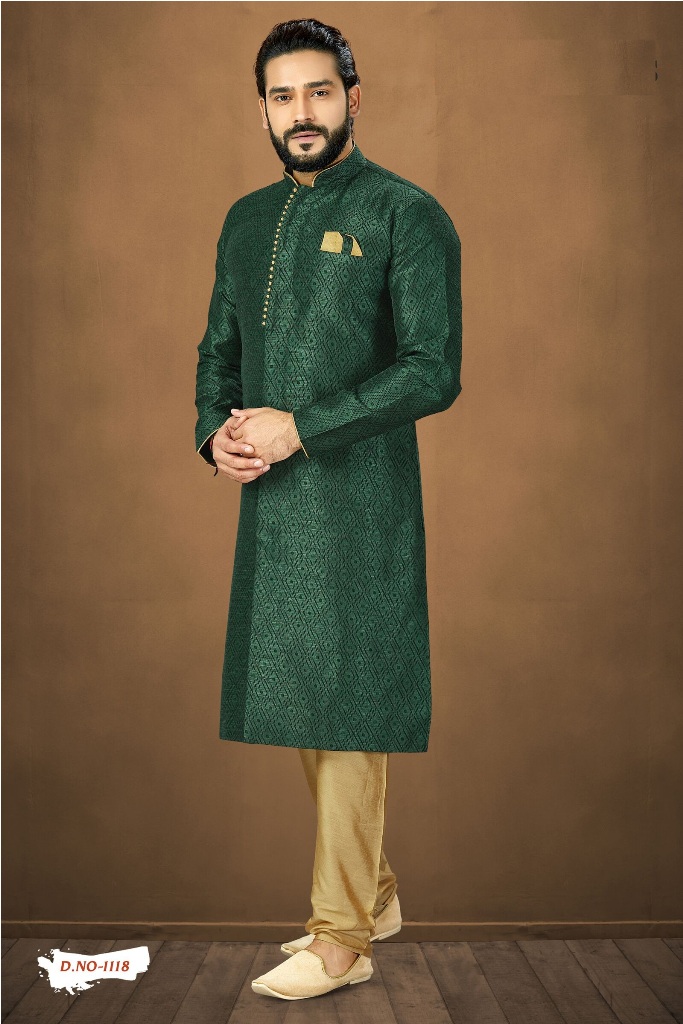 Printed Banarasi Silk Kurta Pajama