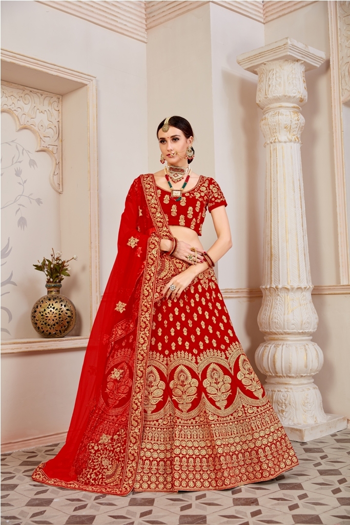 Beautified With Heavy Coding Jari Embroidery lehnga