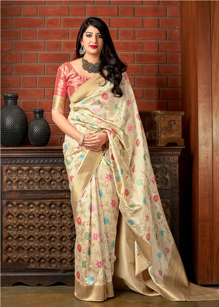 Adorn The Angelic Look Wearing This Designer Silk Based Saree