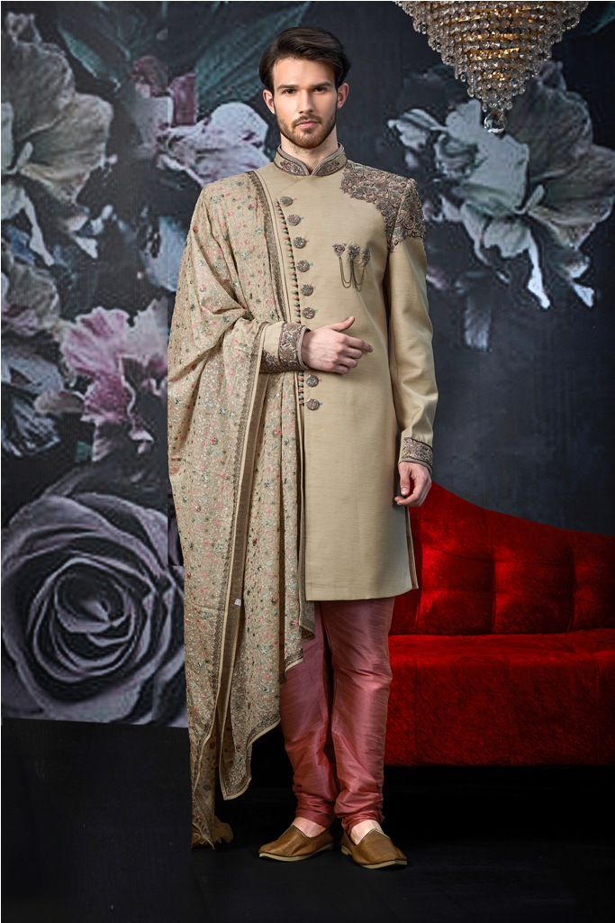 Designer heavy worked royal sherwani with new ideas