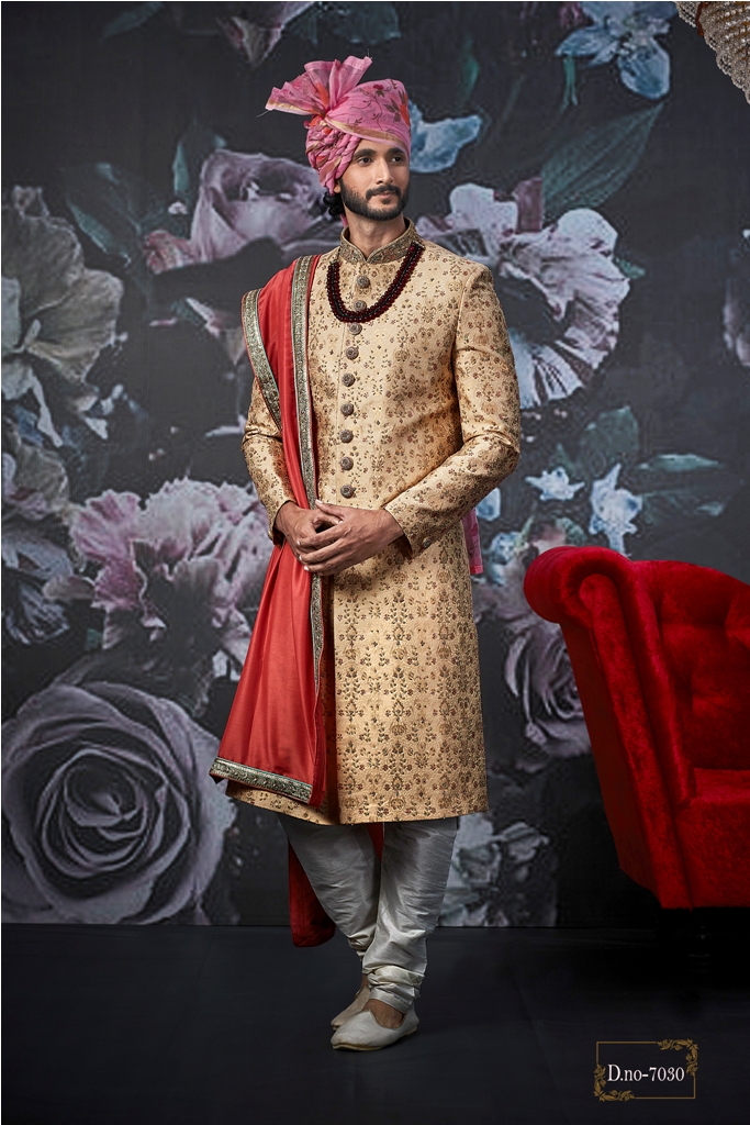 Designer heavy worked royal sherwani with new ideas