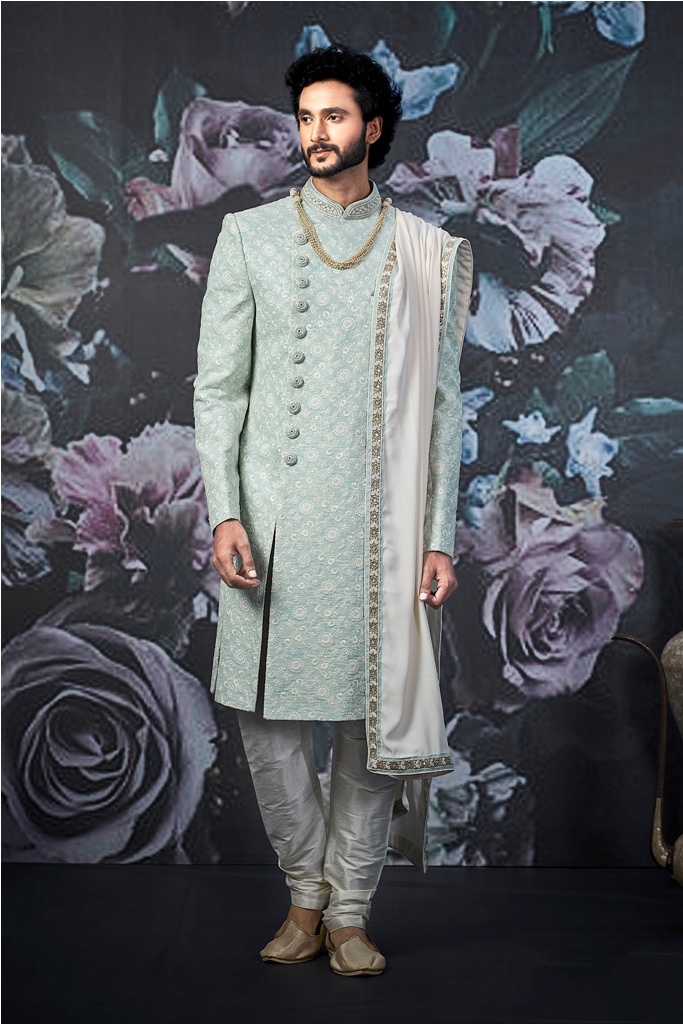 Designer heavy worked royal sherwani with new ideas