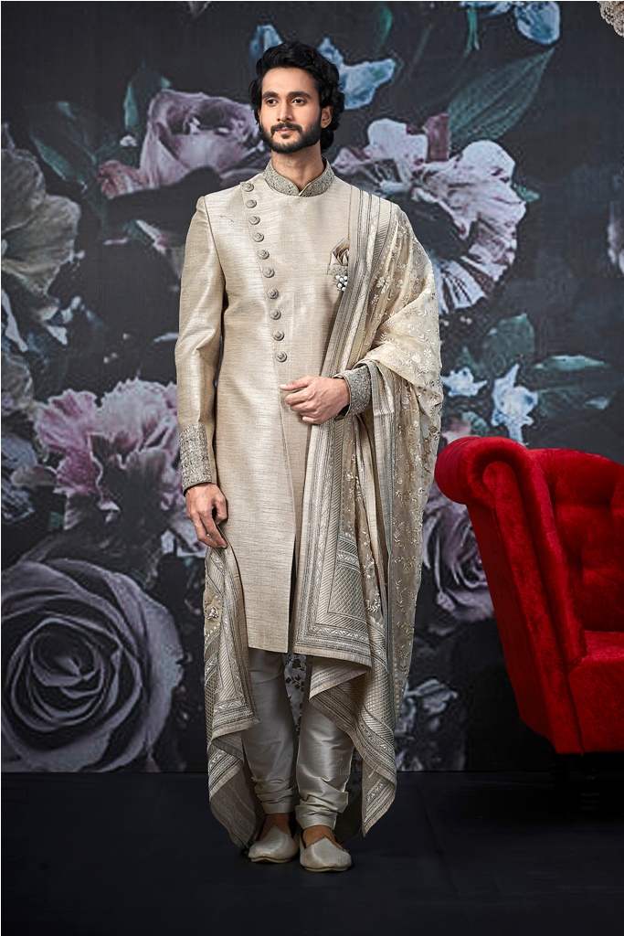 Designer heavy worked royal sherwani with new ideas