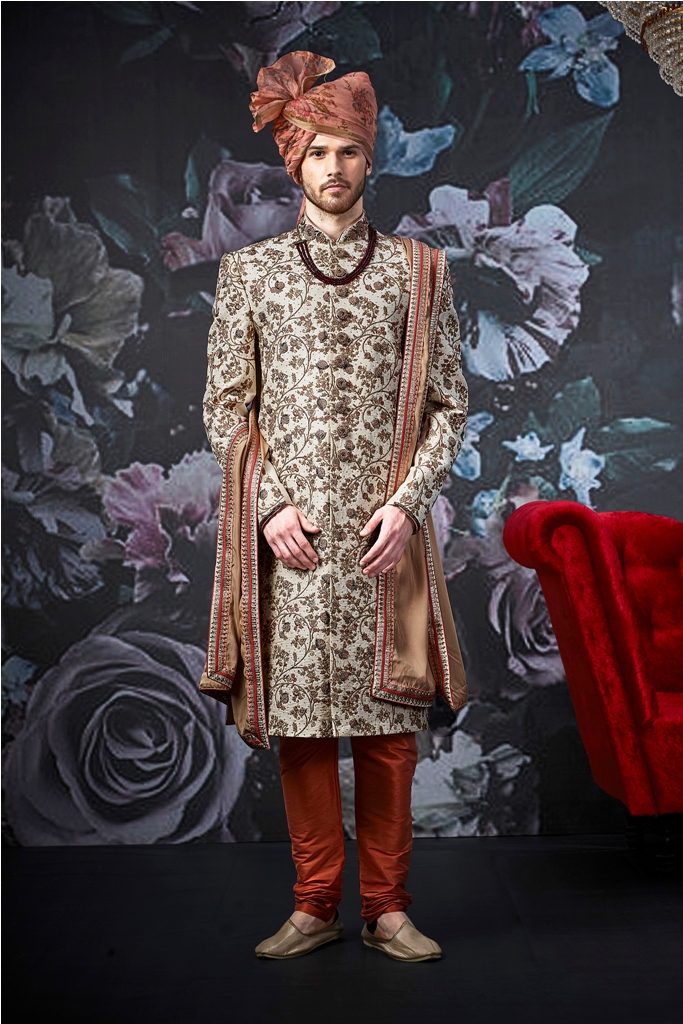 Designer heavy worked royal sherwani with new ideas