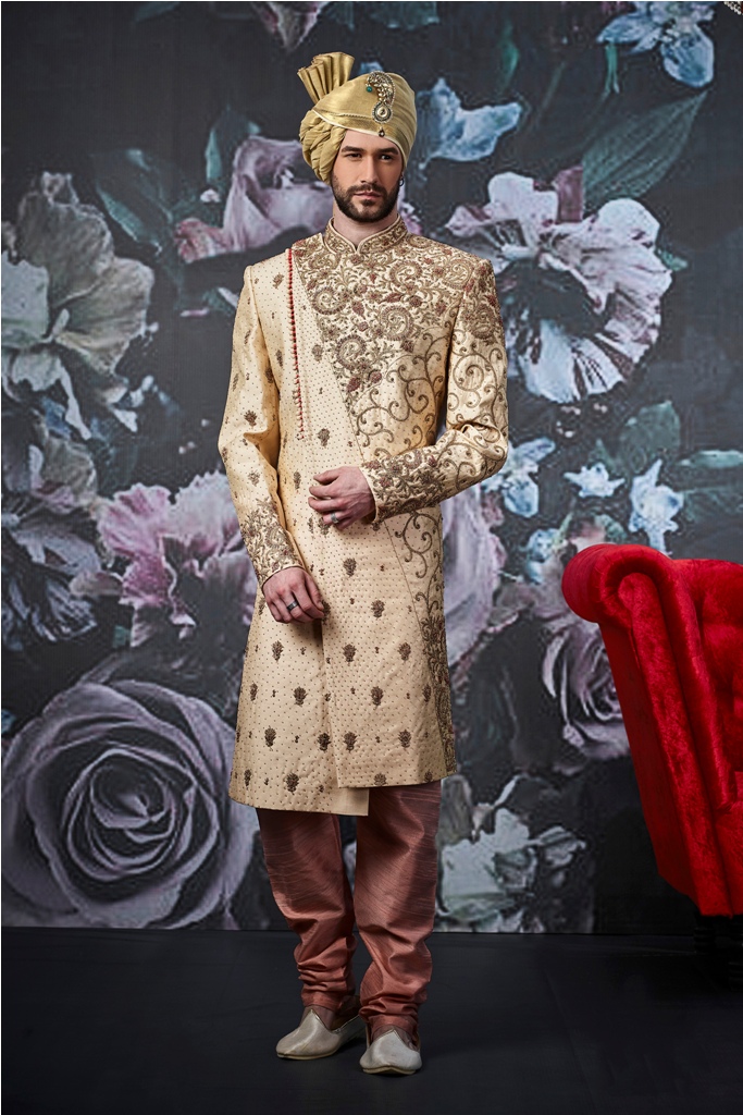 Designer embroid wedding and party wear indo western