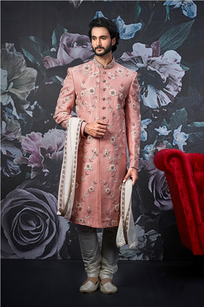 Designer heavy worked royal sherwani with new ideas