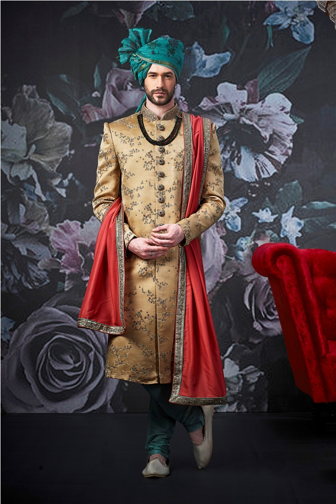 Designer heavy worked royal sherwani with new ideas