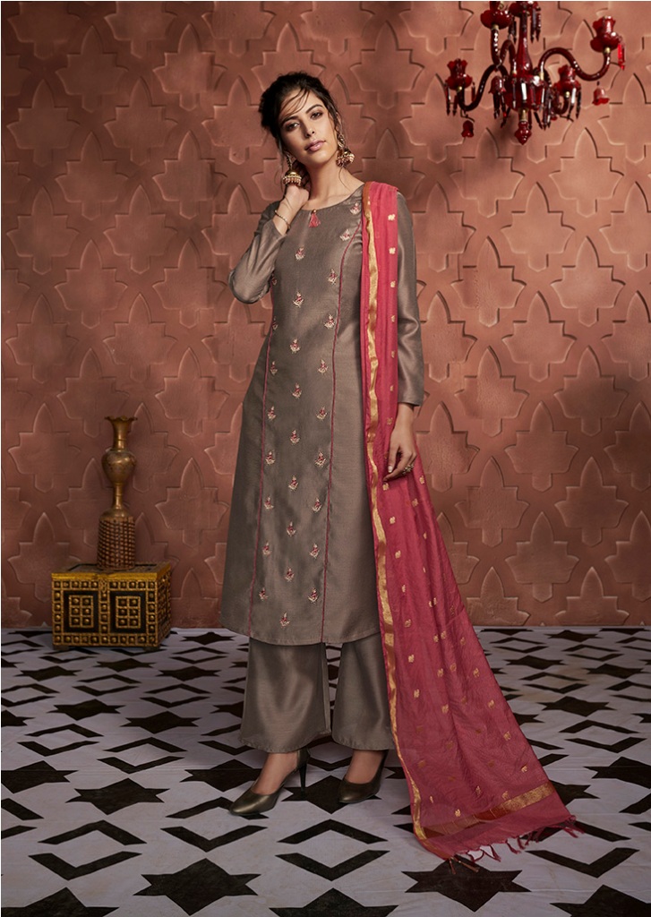 Flaunt Your Rich And Elegant Taste Wearing This Designer Readymade Suit