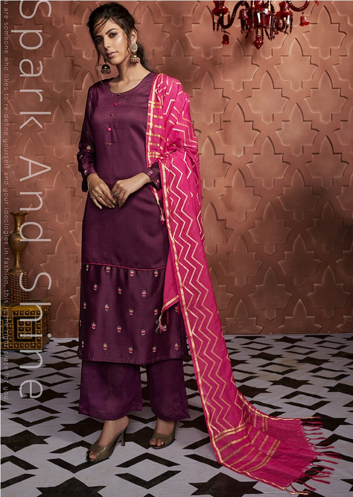 Flaunt Your Rich And Elegant Taste Wearing This Designer Readymade Suit