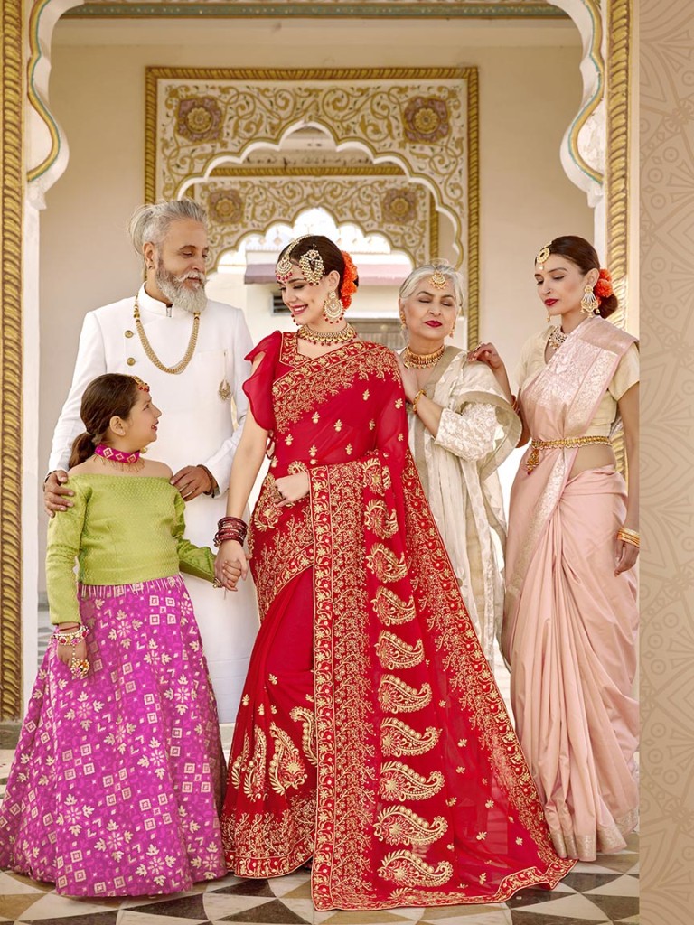 Beautiful Collection In Bridal Sarees With This Designer�Saree In Red Color Paired With Red Colored Blouse