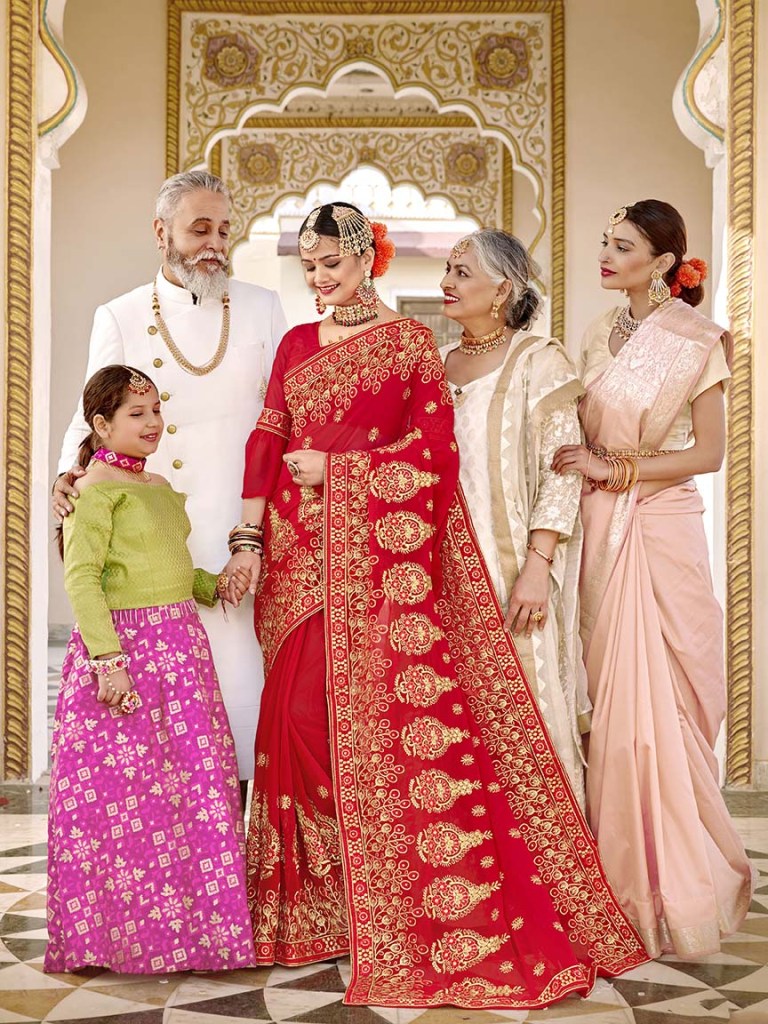 Beautiful Collection In Bridal Sarees With This Designer�Saree In Red Color Paired With Red Colored Blouse