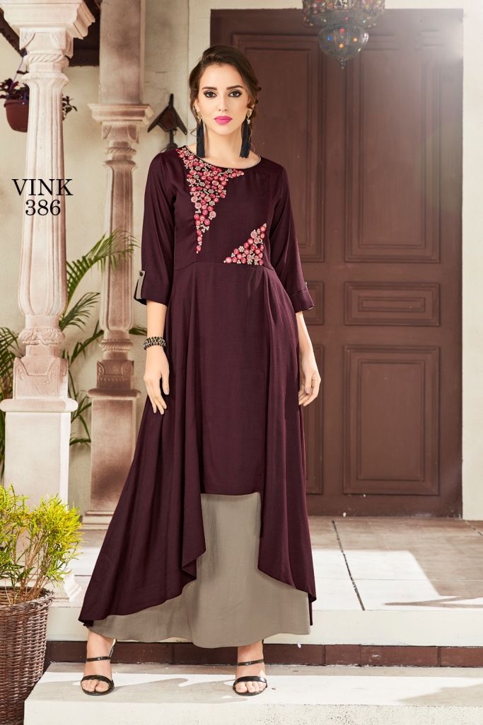 Two Tone Viscose Handloom Kurti