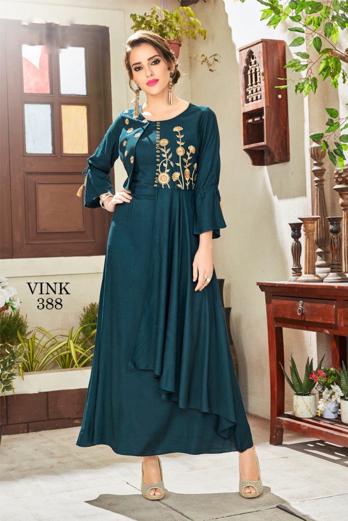 Two Tone Viscose Handloom Kurti