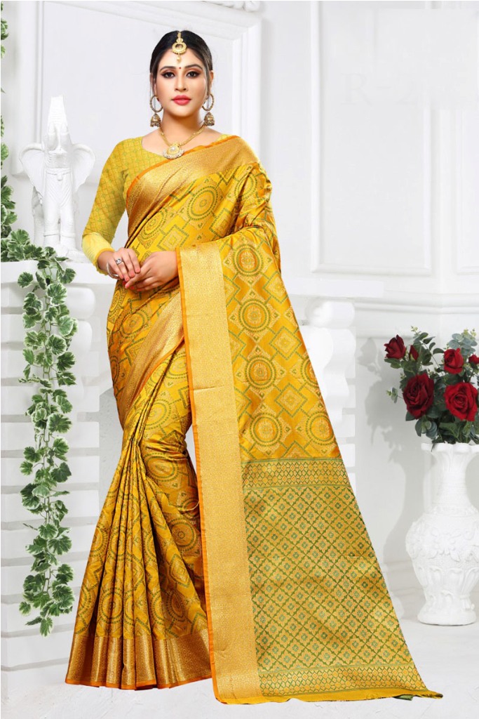 Pure Traditional Shade Is Here With This Designer Saree