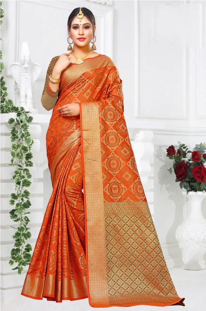 Pure Traditional Shade Is Here With This Designer Saree