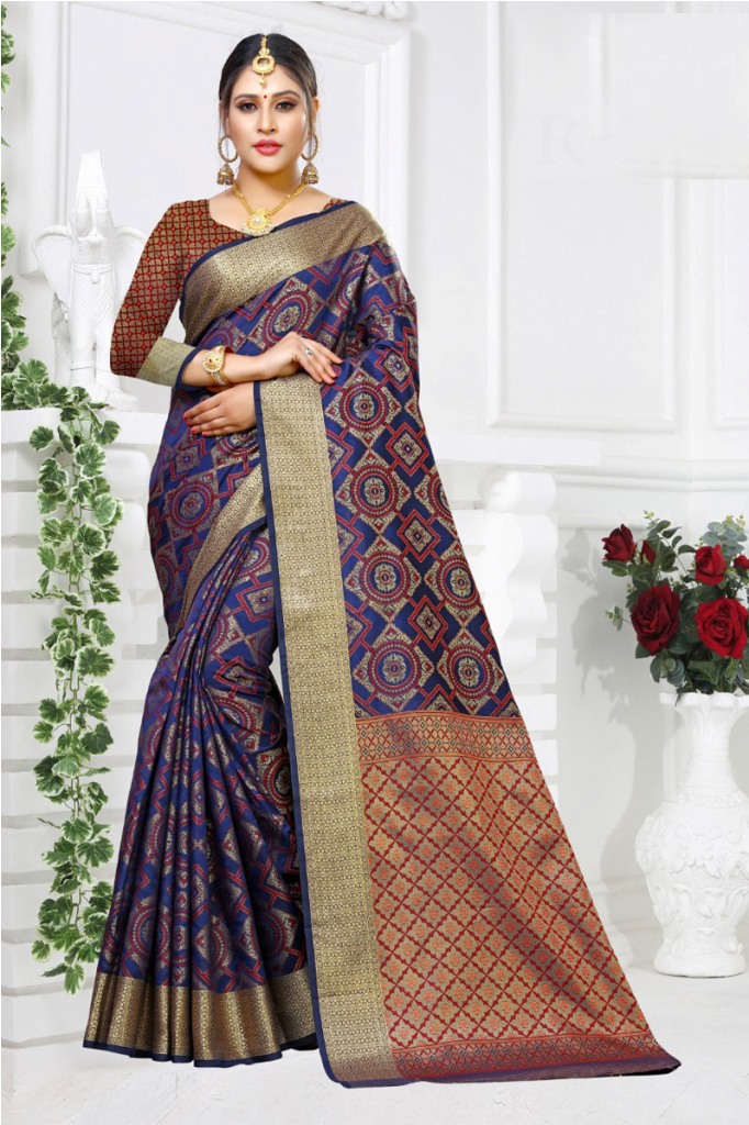 Pure Traditional Shade Is Here With This Designer Saree