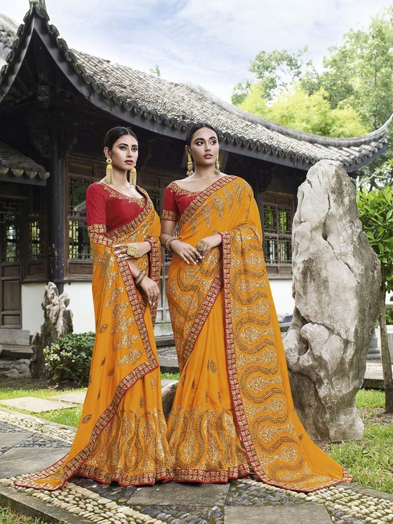 Celebrate This Festive And Wedding Season Wearing This Heavy Designer Saree