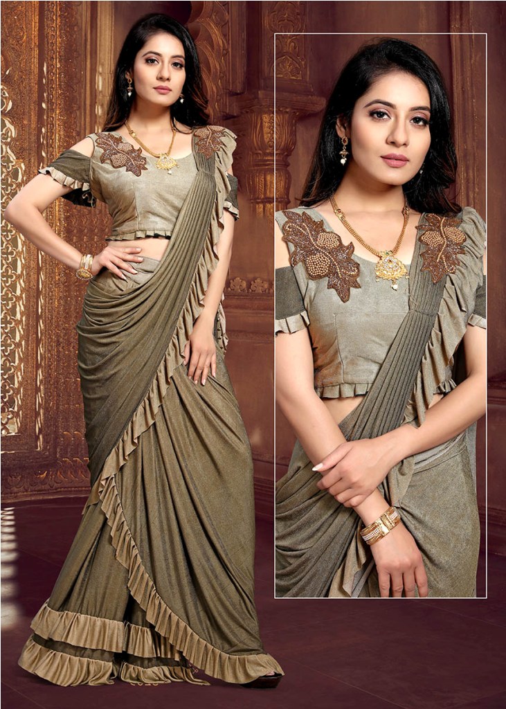 Look Pretty This Ready To Wear Design Designer Saree